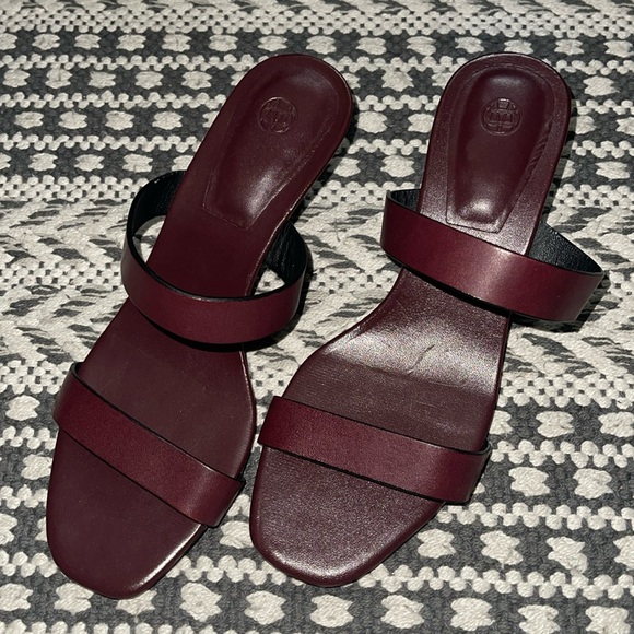 NWOT MASSIMO DUTTI Heeled Slip On Sandals - Picture 3 of 9